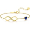 image:imageCDE Birthstone Infinity Bracelet 14K Gold Plated Jewelry Gift for Women09SetSapphire Blue